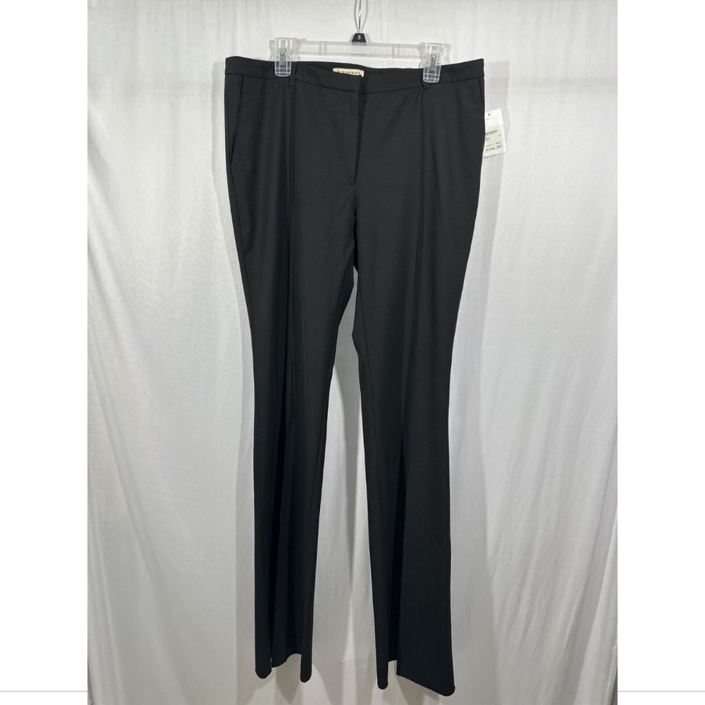 NEW Burberry London [ Womens 16 US ] Unhemed Wool Trouser Pants in‎ Black